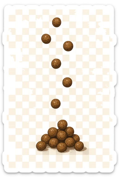 FECI DI ANIMALE A PALLINI CADONO DALL'ALTO sticker