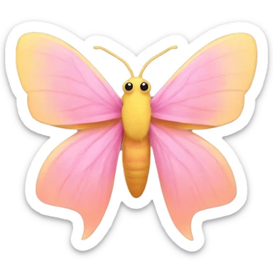 rosy maple moth sticker