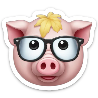 Cochon avec des lunettes de soleil sticker