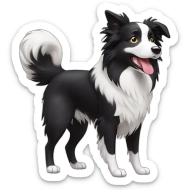 Pokéball border collie sticker