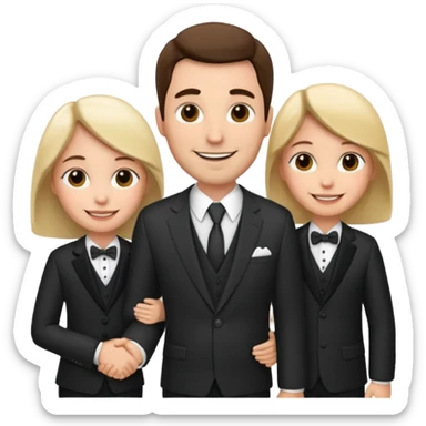 father marrying a couple sticker