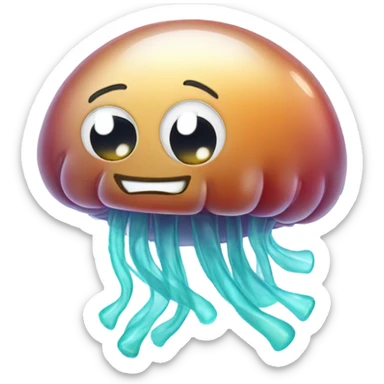 Jelly fish jogging  sticker