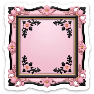 pink photo frame of a blossom sticker