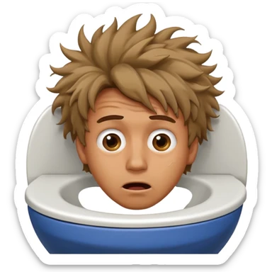 Random guys head sticking out of a toilet sticker