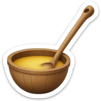 round moroccan wooden ladle sticker
