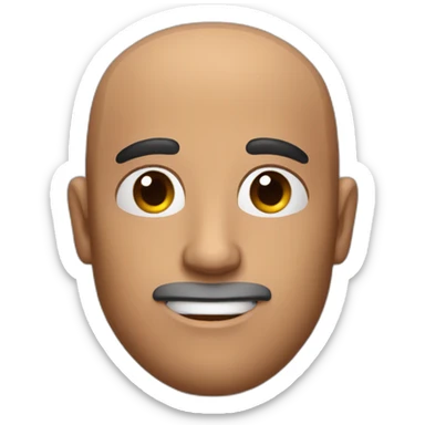 balding guy with bushy eyebrows sticker