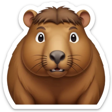 ein capibara mit muskeln sticker