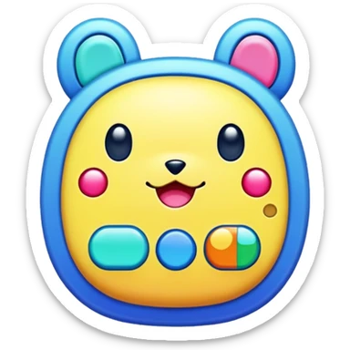 Tamagotchi ios app skeuomorphic sticker