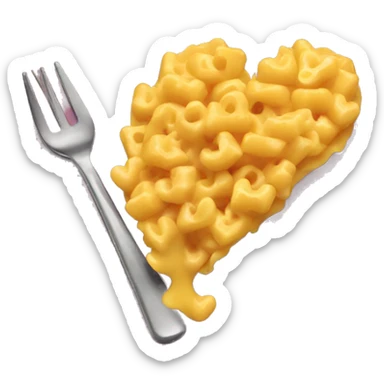 Heart with mac & cheese inside sticker