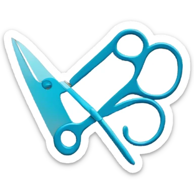 a piece of cloth with scissors, cut cloth sticker