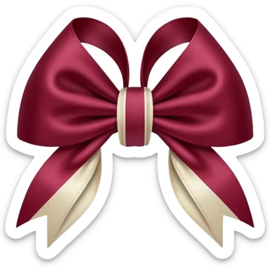 Burgundy and ivory sinus cancer ribbon sticker