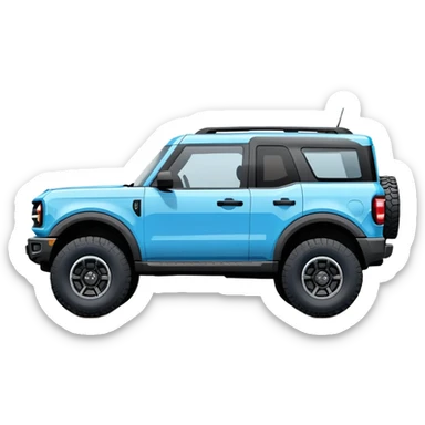 Ford bronco sport baby blue sticker