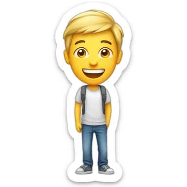 Happy guy with ADHD sticker