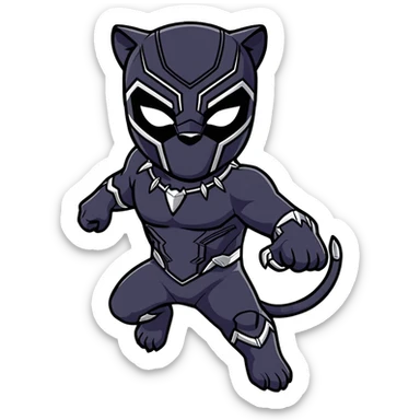 Black panter sticker