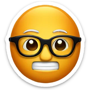 Bitcoin wearing glasses  sticker