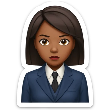 Black teacher/professor looking like the fictional character Annalise Keating from How To Get Away With Murder sticker
