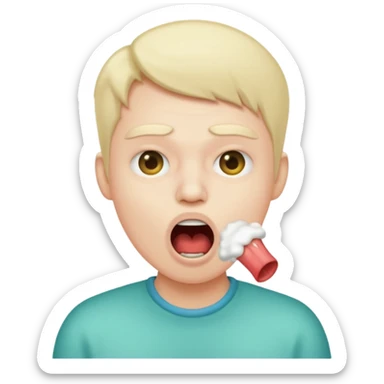 boca abierta con mal aliento sticker