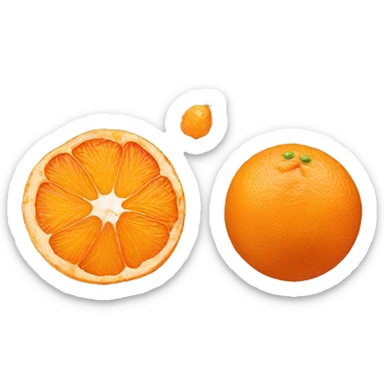 peeled tangerine sticker