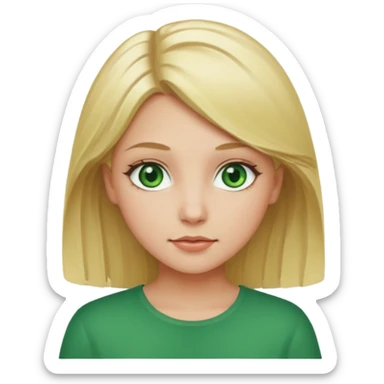 Girl blonde Green eyes sticker