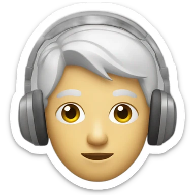white icon listening sticker