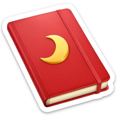 Aesthetic light red note journal book sticker