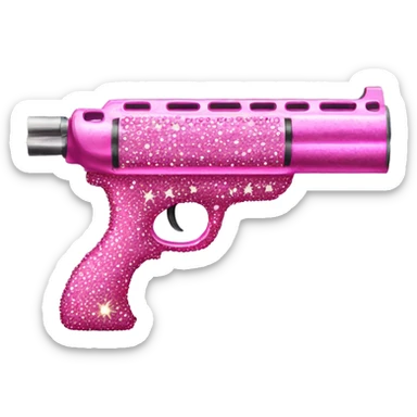 pink bedazzled shotgun sticker