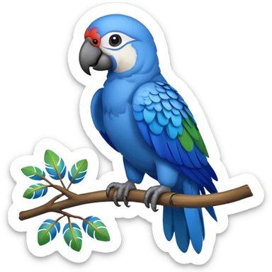 Blue parrot sticker
