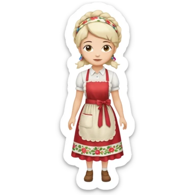 ligth woman wearing housewife clothes full body  sticker