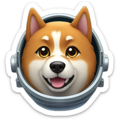 Siba inu in space sticker