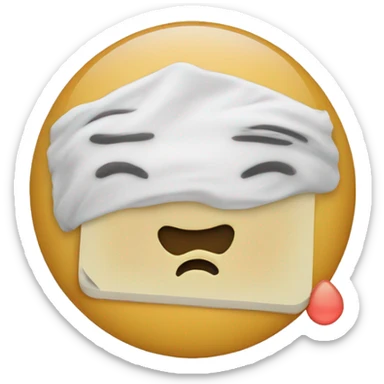 emoji with a sleeping tablet, look zoned ou sticker