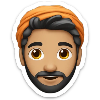 a arabic guy with a kalash sticker