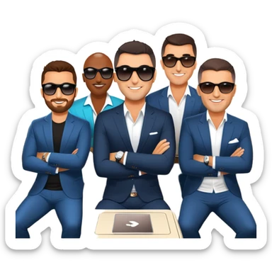 Branden Condy entrepreneur internet celebrity iman gadzhi alex hormozi Patrick bet david garyvee grant cardone on a jet celebrating WHOP ownership  sticker