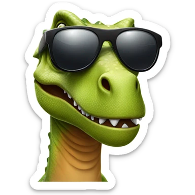 Dinosaur wearing sunglasses sticker