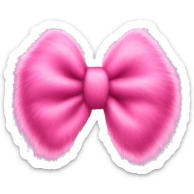 pink furr bow sticker