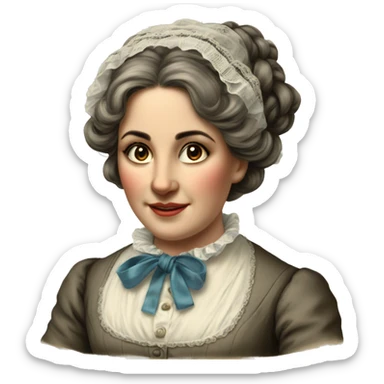 seamstress of the late 19th century sticker