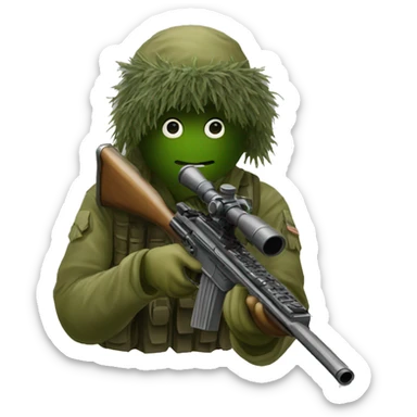 ww2 ghillie sniper sticker