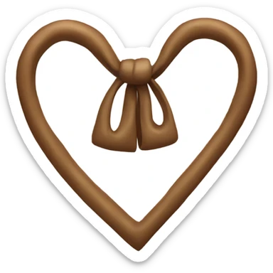 Bow heart sticker
