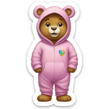 Care bear in a onesie sticker