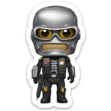 Terminator avec drapeau du togo sticker