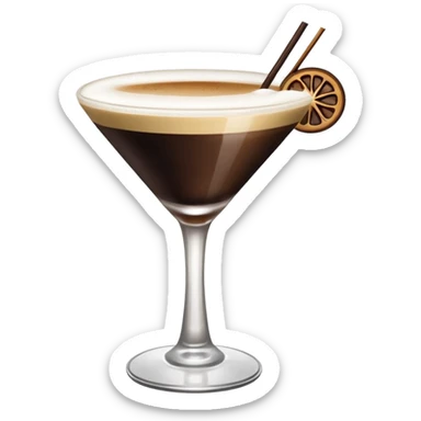 espresso martini with foam and no straw sticker