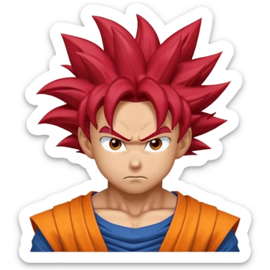 Goku super sayian god sticker