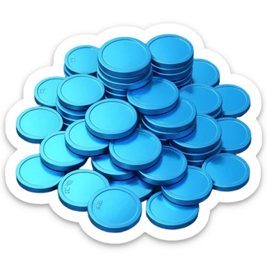 blue coins credit pack sticker