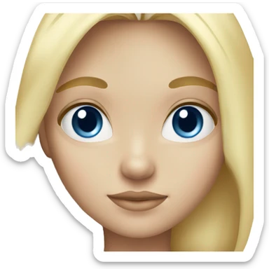 girl wth blonde hair, blue eyes,and light skn sticker