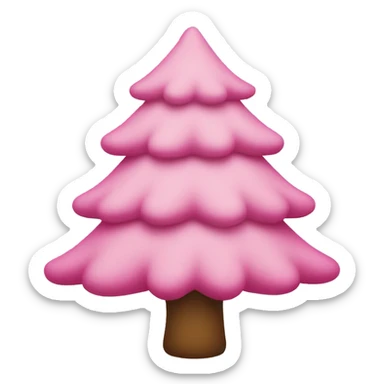 christmas tree pink sticker