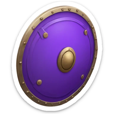 gladiator circular shield purple sticker