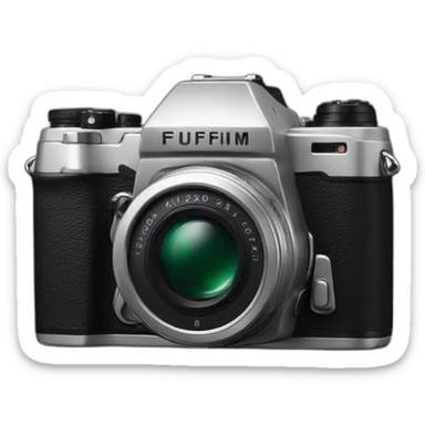 black fujifilm camera sticker