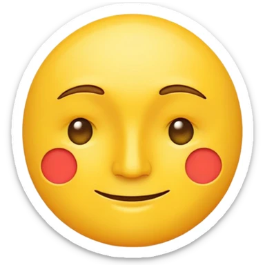 Yellow face with :> on it, turned 90° clockwise  sticker