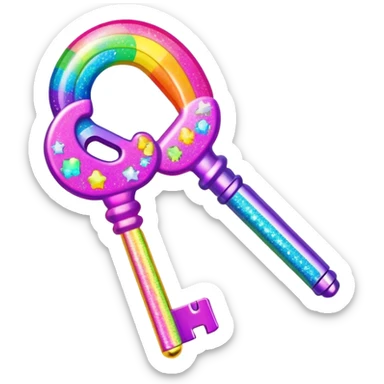 Lisa Frank key sticker