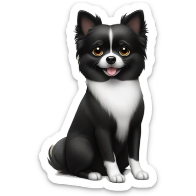 Tuxedo Pomeranian sticker