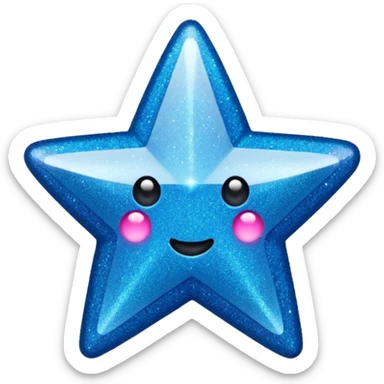icon instagram em forma de estrela glitter blue sticker